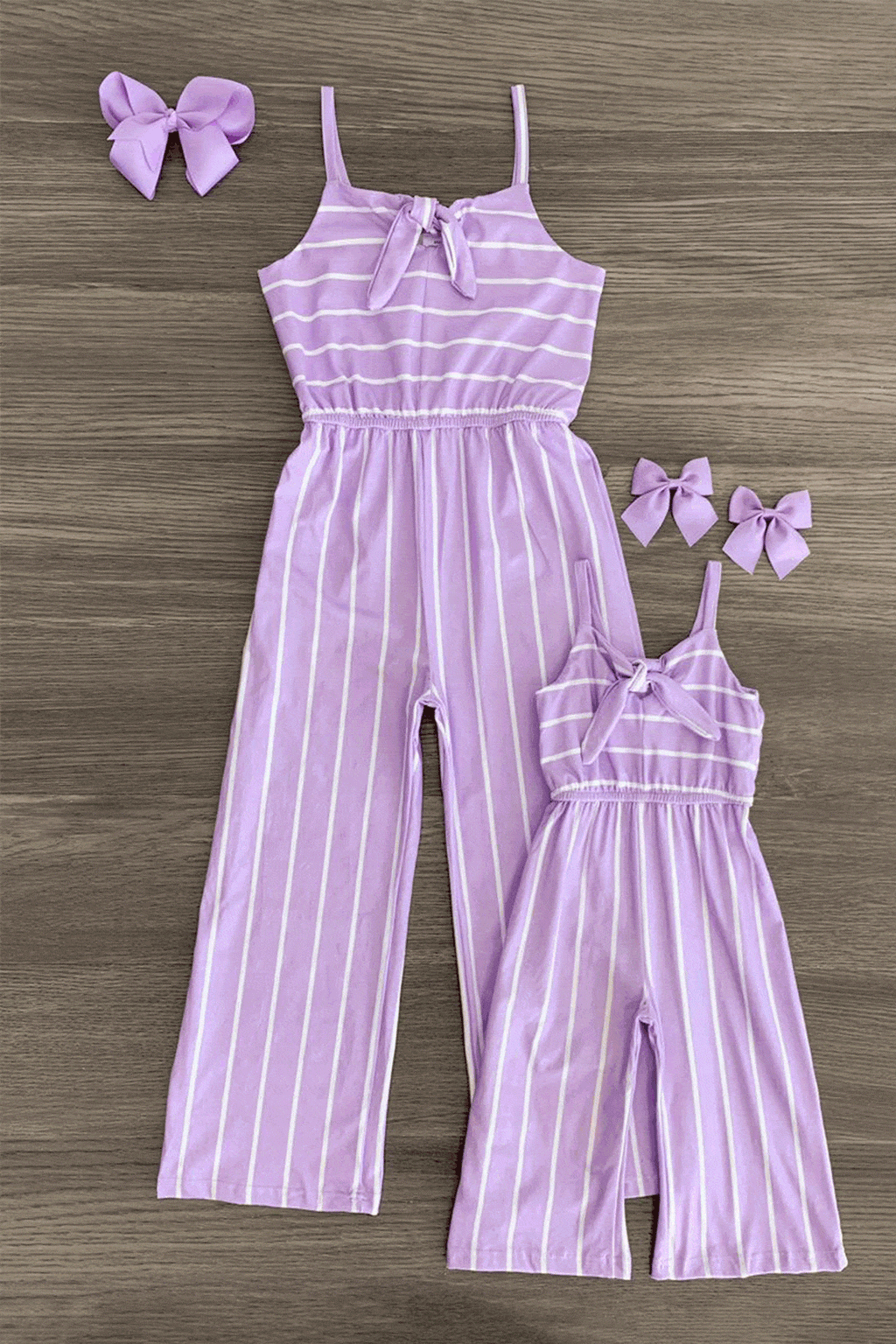 Mom & Me - Stripe Jumpsuit - Sparkle in Pink