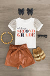 "Oh Hey Pre-K - 6th Grade" Pleather Short Set - Sparkle in Pink