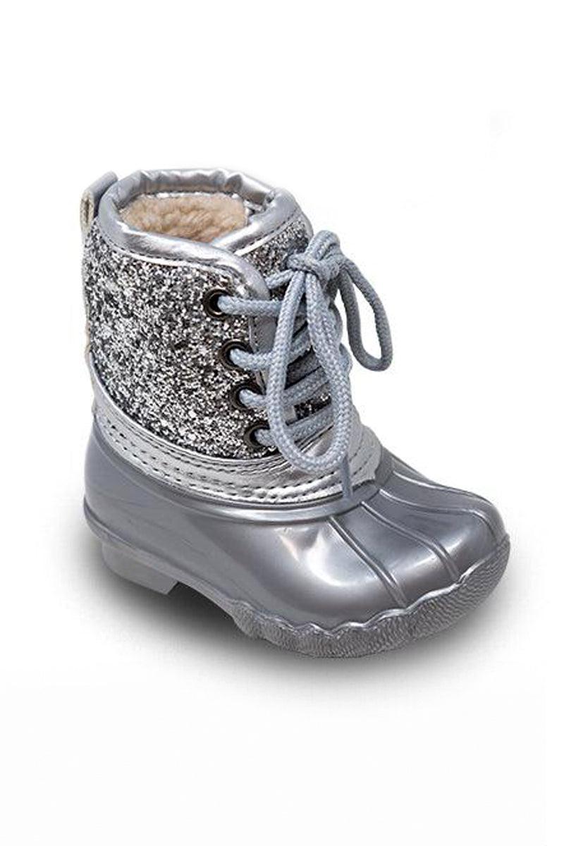 Glitter duck boots girls fashion