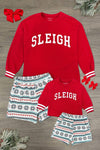 Mom & Me - "Sleigh" Waffle Knit Pajama Set