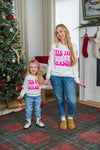 Mom & Me - "'Tis The Season" White Long Sleeve Top | Sparkle in Pink