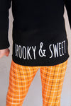 Black Cat Orange Plaid Hoodie Set | Sparkle in Pink