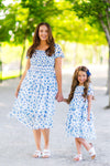 Mom & Me - Blueberry Ruffle Dress | Sparkle in Pink