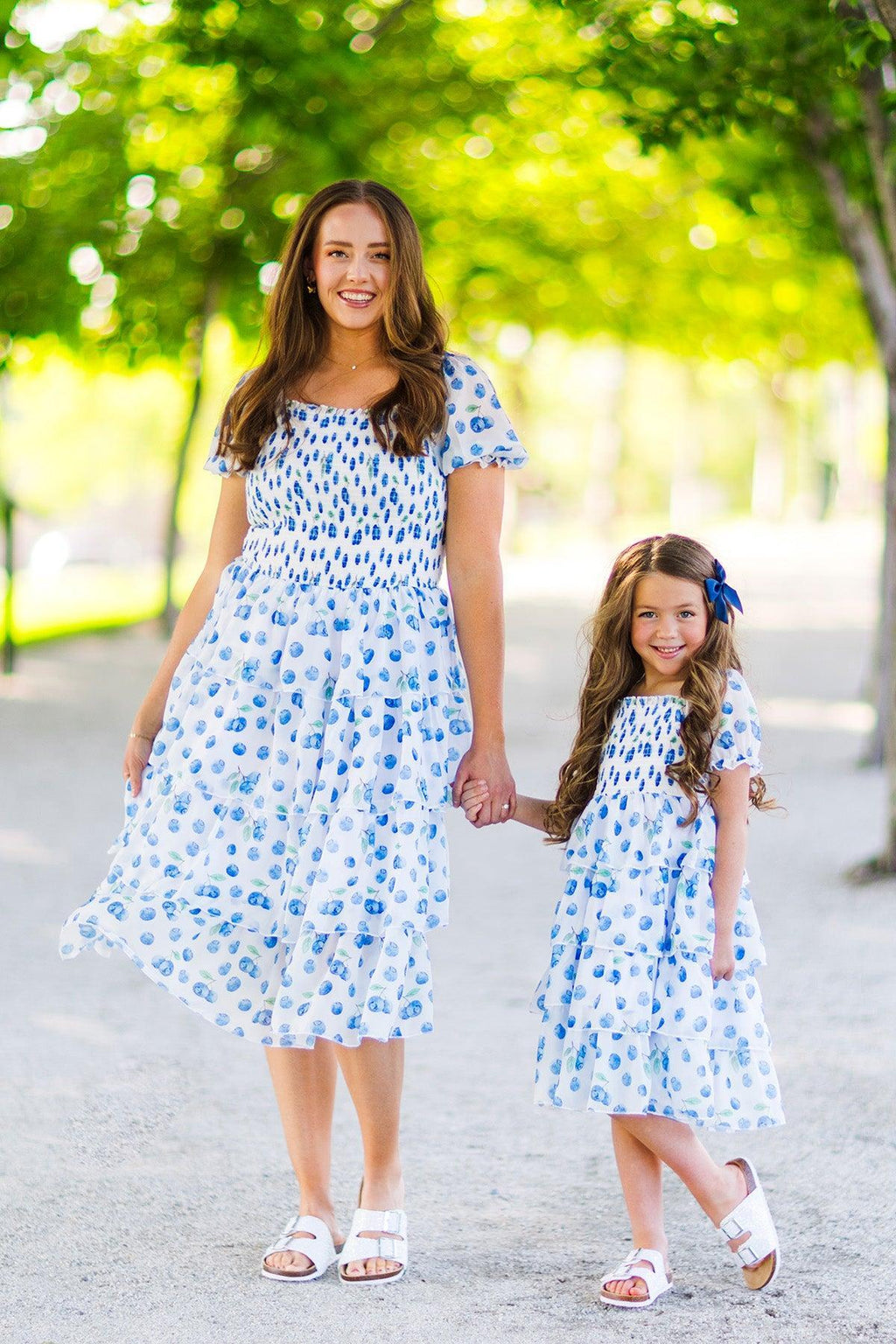Mom & Me - Blueberry Ruffle Dress | Sparkle in Pink