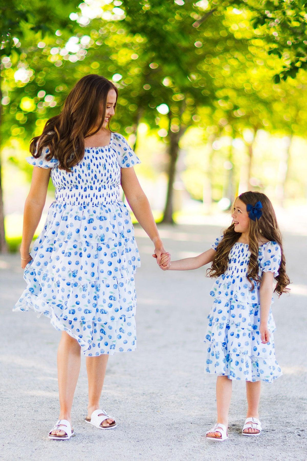 Mom & Me - Blueberry Ruffle Dress | Sparkle in Pink