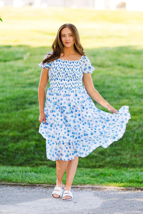 Mom & Me - Blueberry Ruffle Dress | Sparkle in Pink
