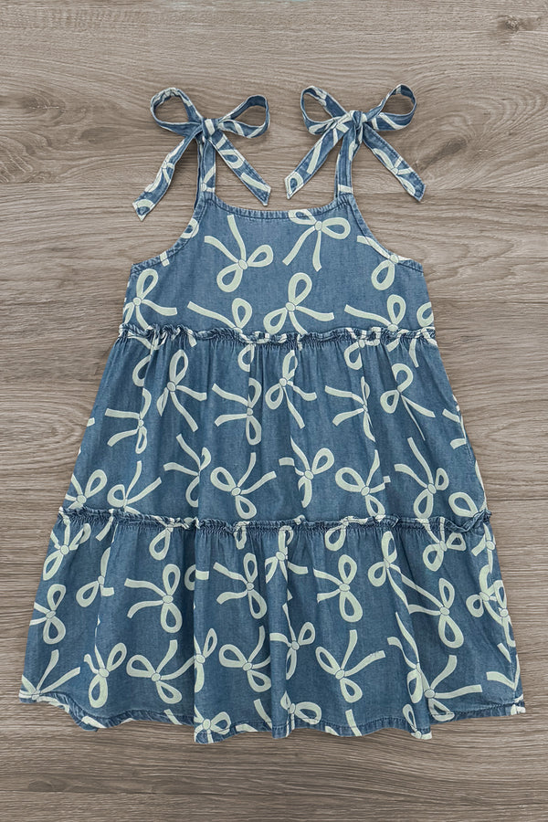 Denim Bow Dress
