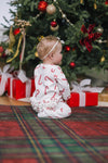 White Candy Cane Family Pajamas - AND PET BANDANA! | Sparkle in Pink