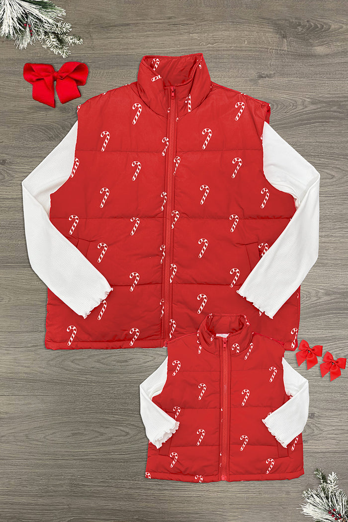 Mom & Me - Candy Cane Vest Set