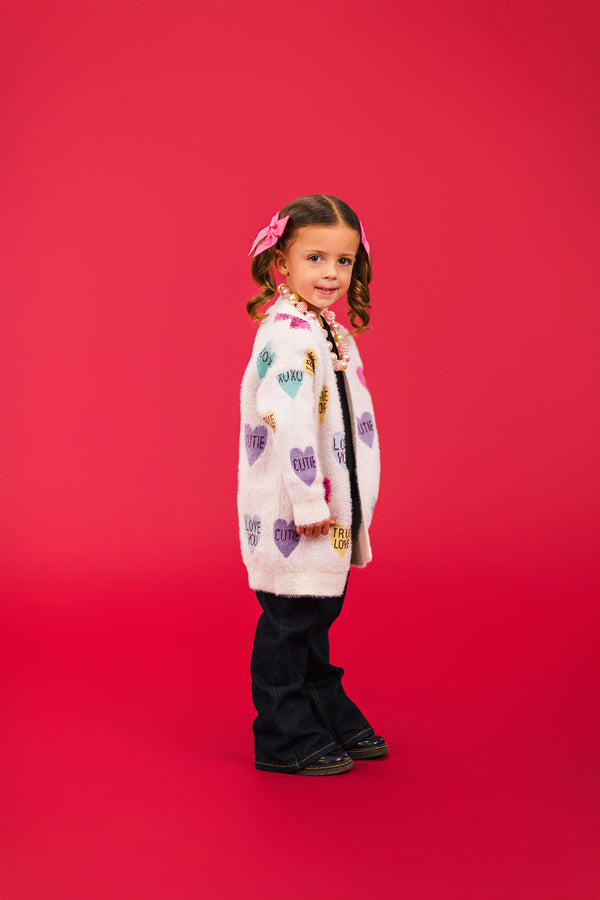 Mom & Me - Candy Hearts Cardigan | Sparkle in Pink
