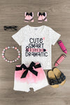 "Cute, Smart & A Tiny Bit Dramatic" Denim Short Set | Sparkle in Pink