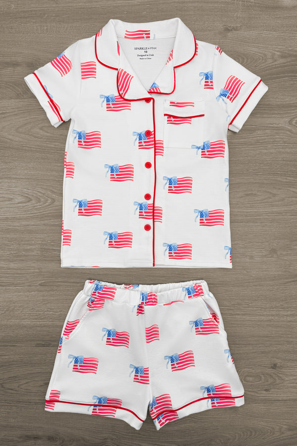 American Flag Family Pajama Set | Sparkle in Pink