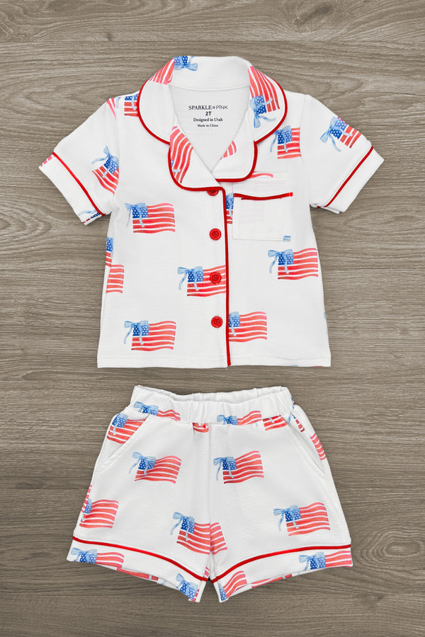 American Flag Family Pajama Set | Sparkle in Pink