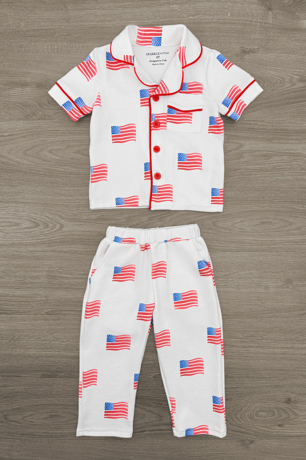 American Flag Family Pajama Set | Sparkle in Pink
