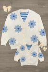 Mom & Me - Blue Flower Sweater Set