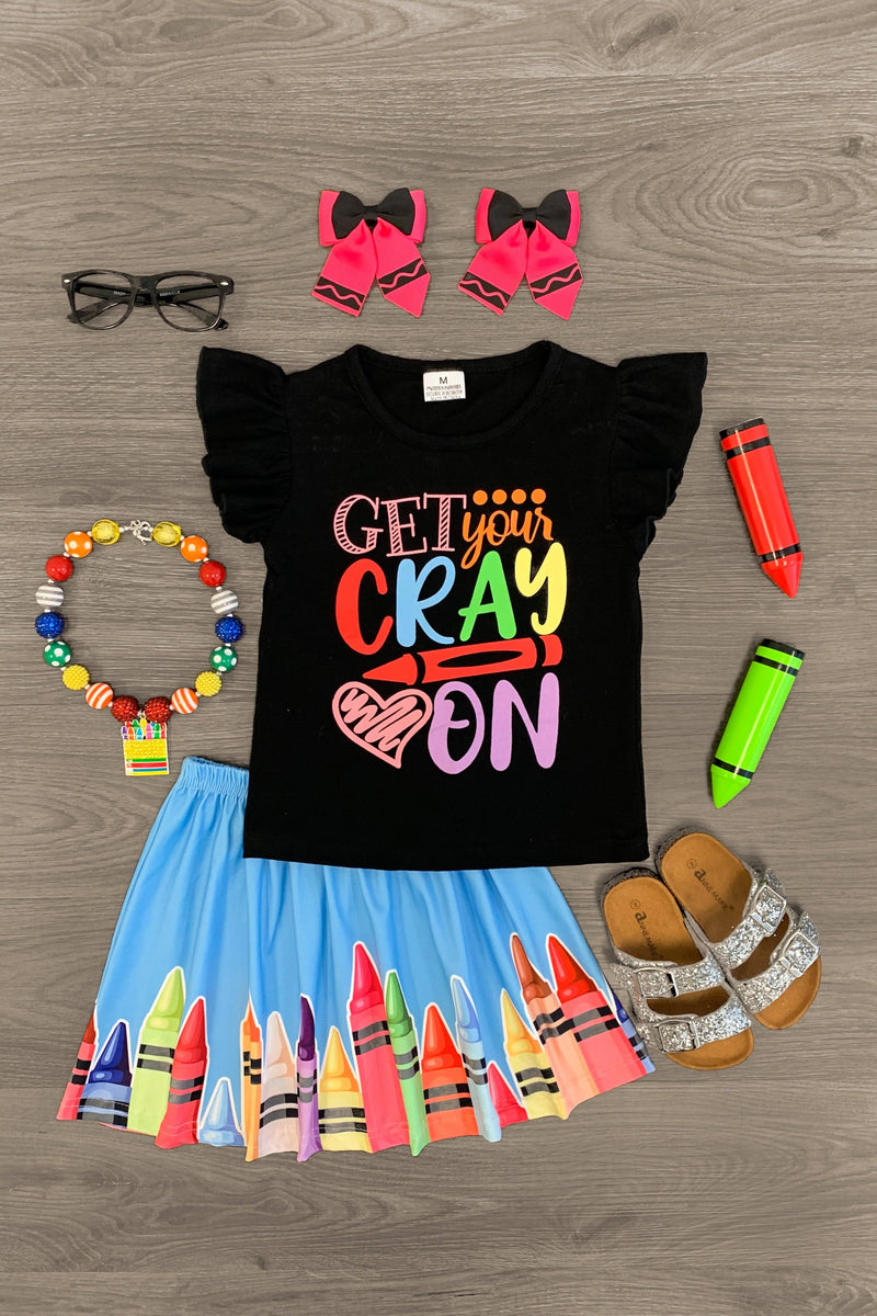 “Get Your Cray On” Skirt Set
