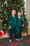 Red & Green Silk Family Pajamas | Sparkle in Pink