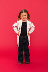 Mom & Me - White & Red Heart Cardigan | Sparkle in Pink