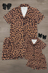 Mom & Me - Cheetah Waffle Knit Pajamas | Sparkle in Pink