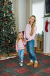Mom & Me - "Let It Snow" Pink Chenille Patch Top | Sparkle in Pink