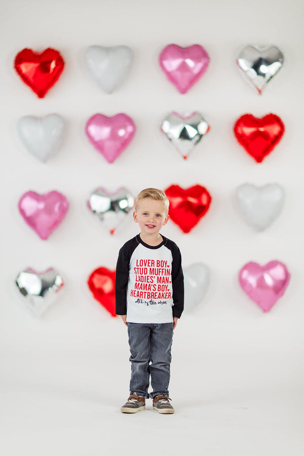 "Lover Boy, Stud Muffin..." Long Sleeve Top | Sparkle in Pink