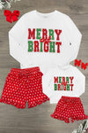 Mom & Me - "Merry & Bright" Polka Dot Pajamas