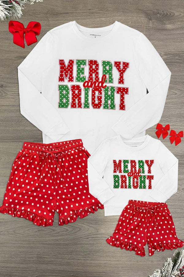 Mom & Me - "Merry & Bright" Polka Dot Pajamas