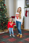 Mom & Me - "Merry Mama & Mini" Chenille Patch Top | Sparkle in Pink