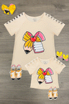 Mom & Me - Glitter Pencil & Paper Bow Top | Sparkle in Pink