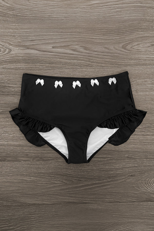 Mom & Me - Black Ruffle Bow Bikini | Sparkle in Pink