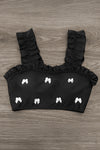 Mom & Me - Black Ruffle Bow Bikini | Sparkle in Pink