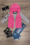 Long Sleeve Stripe Vest Set | Sparkle in Pink