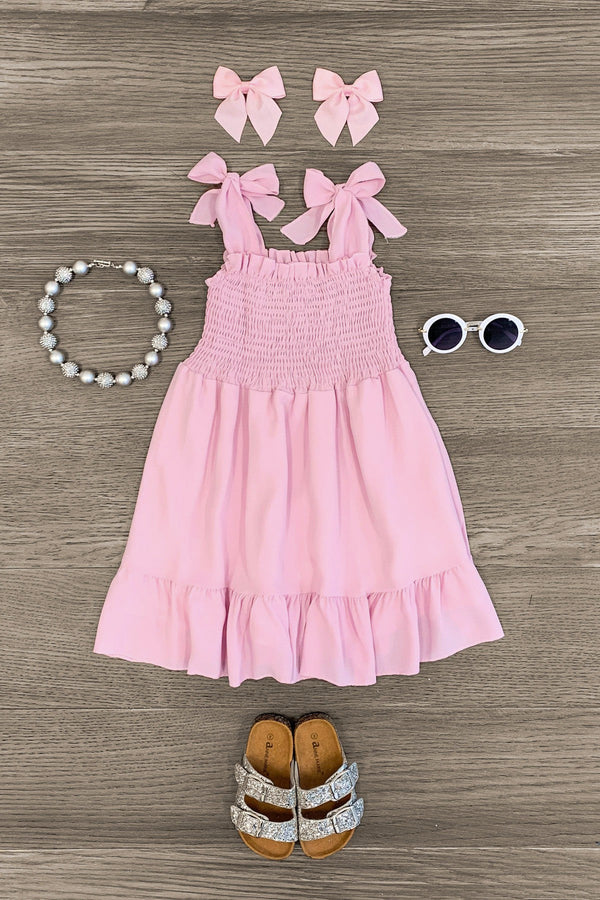 Pastel Tie Shoulder Dress | Sparkle in Pink