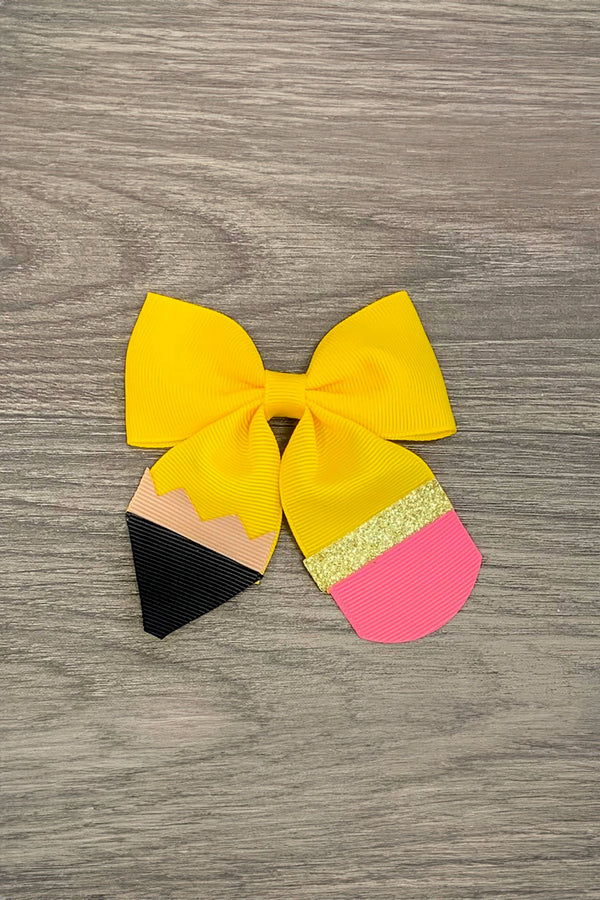 Pencil Bow | Sparkle in Pink