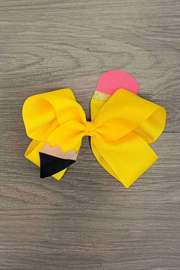 Pencil Bow | Sparkle in Pink