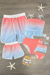 Pink & Blue Ombre Family Swimsuits | Sparkle in Pink