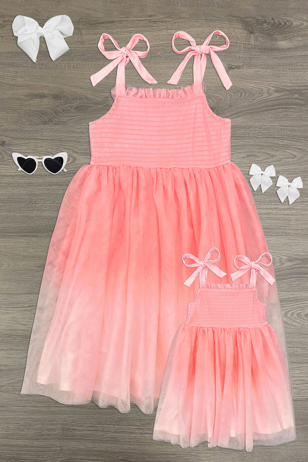 Mom & Me - Light Pink Ombre Tulle Dress