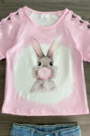 Bubblegum Bunny Distressed Denim Short Set