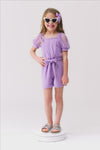 Polka Dot Tulle Puff Sleeve Romper
