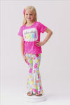 "Chillin' With My Peeps" Pink Bell Bottom Set