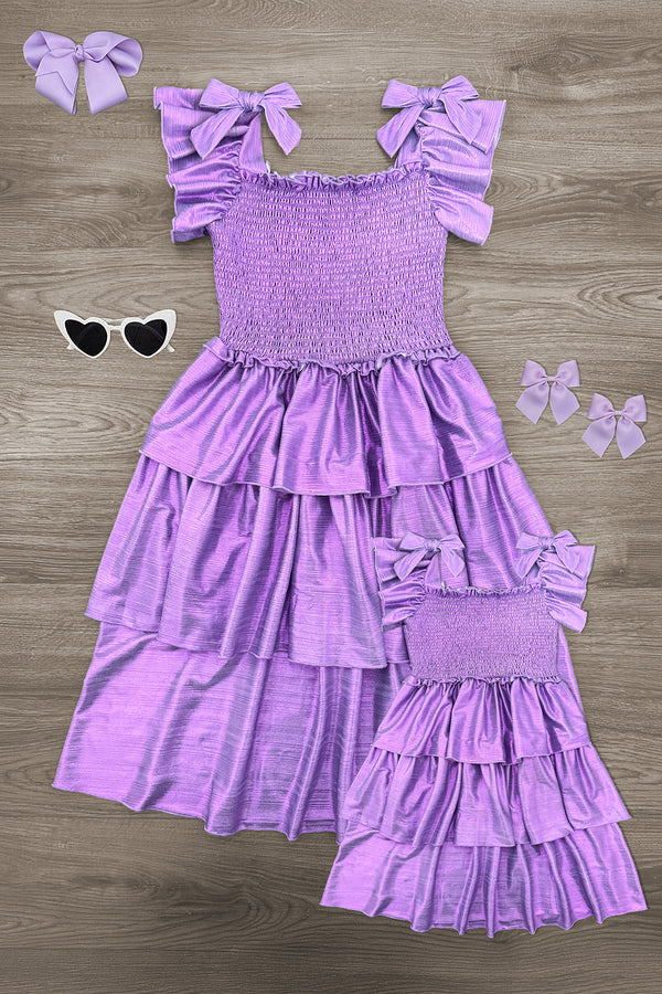 Mom & Me - Metallic Ruffle Dress | Sparkle in Pink