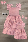 Mom & Me - Metallic Ruffle Dress | Sparkle in Pink