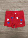 "Red, White, Blue" Red Denim Short Set | Sparkle in Pink