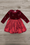 Metallic Bow Christmas Dress - Sparkle In Pink