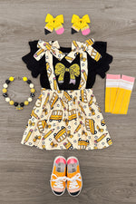 Kids Suspender Skirt Sets