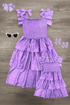 Mom & Me - Metallic Ruffle Dress | Sparkle in Pink