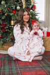 White Candy Cane Family Pajamas - AND PET BANDANA! | Sparkle in Pink