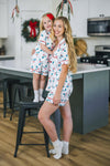 Mom & Me - White Holly Pajamas | Sparkle in Pink