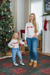 Mom & Me - "Merry" Chenille Patch Top | Sparkle in Pink