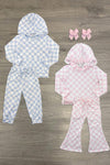 Checkered Pant Set - Boy Or Girl - Sparkle In Pink